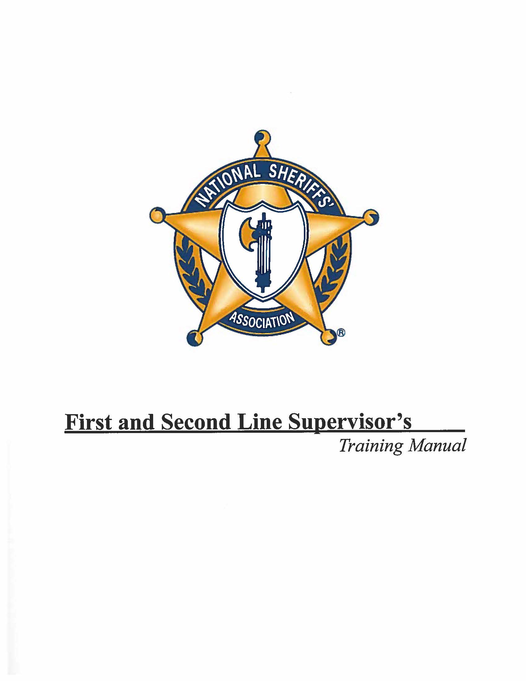 First and Second Line Supervisors Training Manual